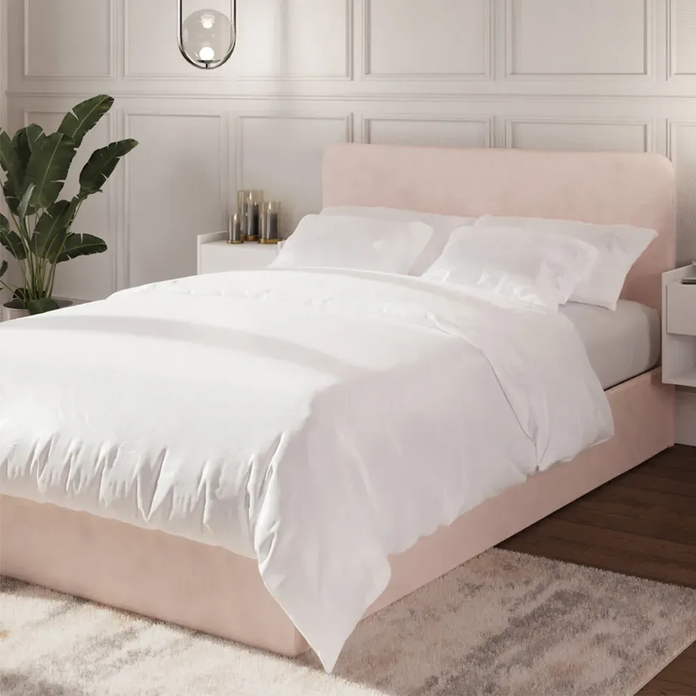 Chiswick Double Ottoman Bed with Storage - Pink
