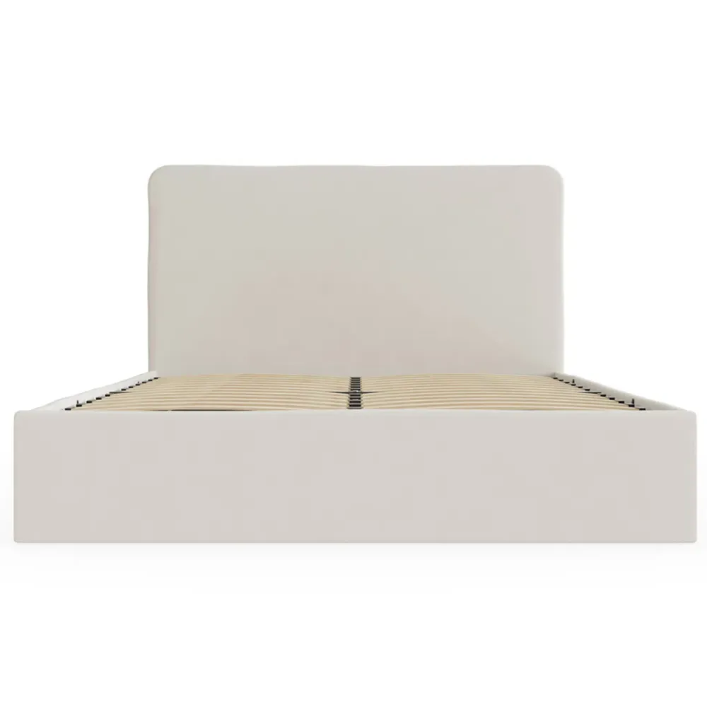 Chiswick King Size Ottoman Bed with Mattress - Cream