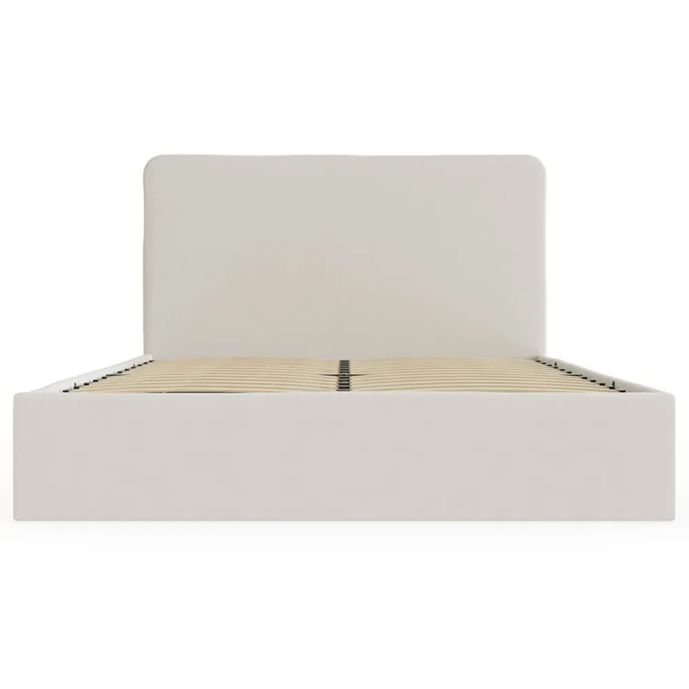 Chiswick King Size Ottoman Bed with Storage - Cream