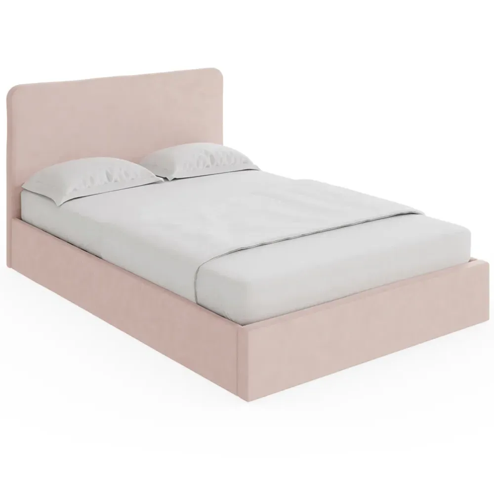 Chiswick King Size Ottoman Bed with Storage - Pink