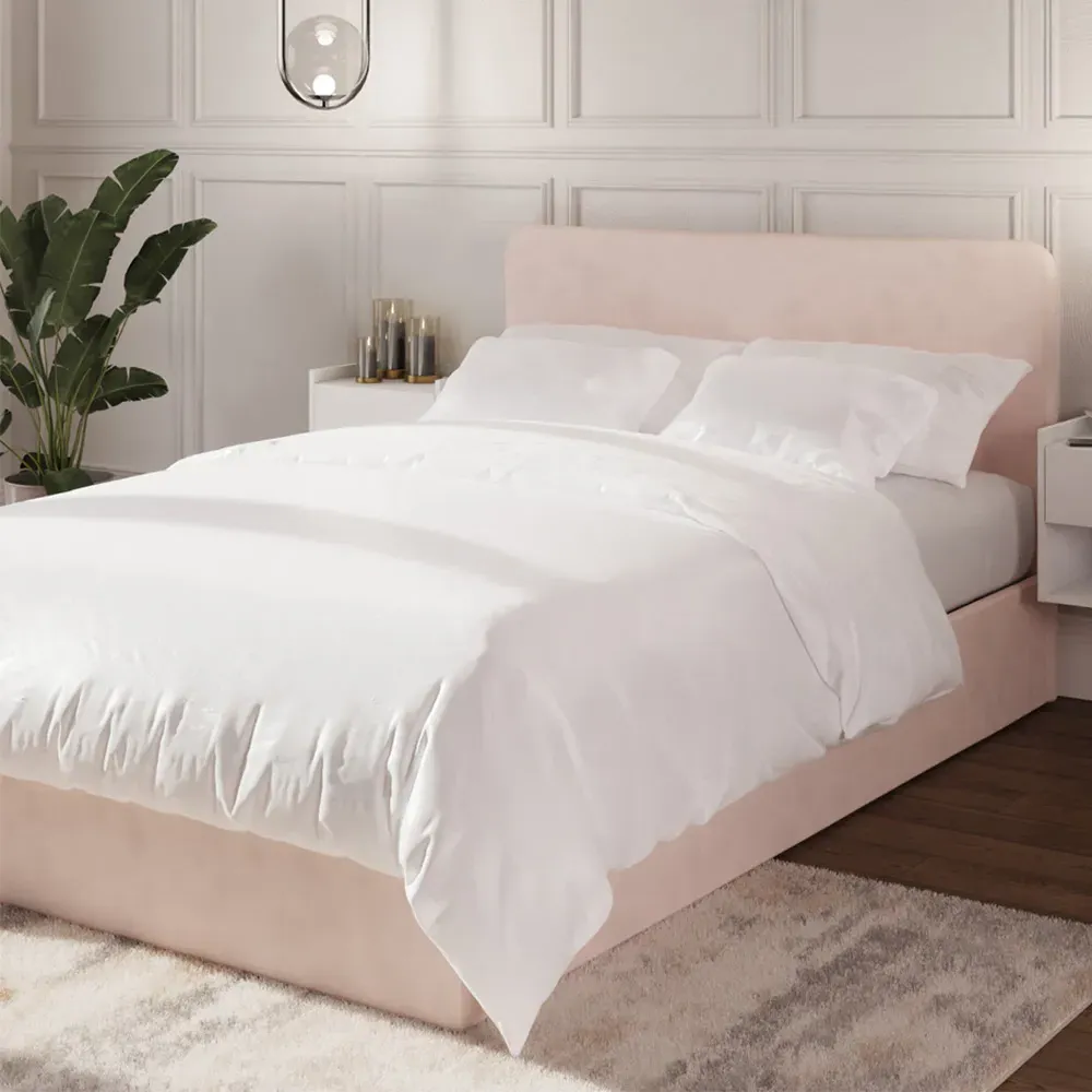 Chiswick King Size Ottoman Bed with Storage - Pink