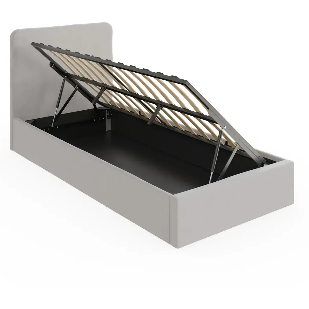 Chiswick Single Ottoman Bed with Pocket Sprung Mattress - Grey