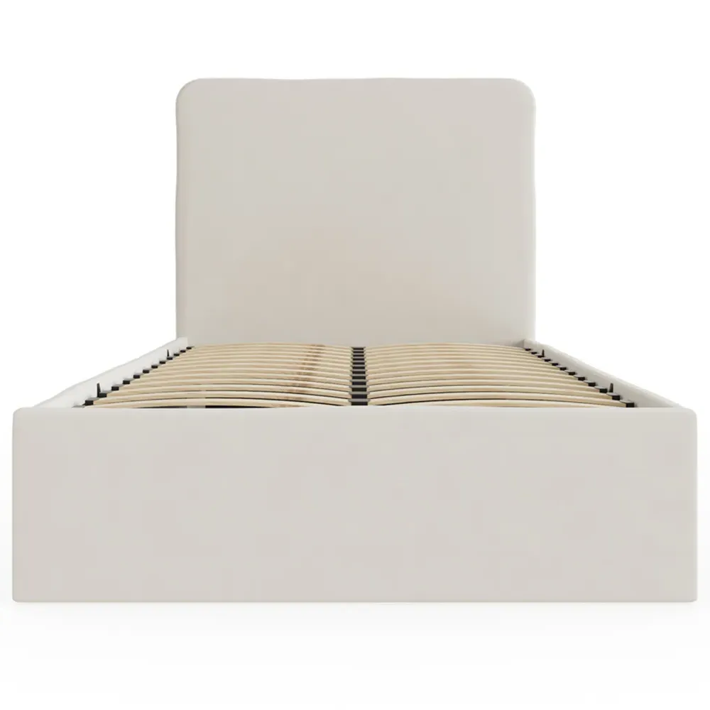 Chiswick Single Ottoman Bed with Storage - Cream