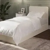 Chiswick Single Ottoman Bed with Storage - Cream