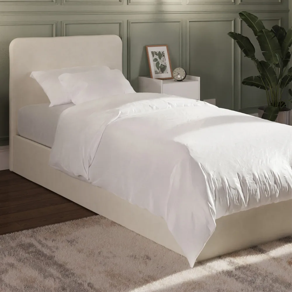 Chiswick Single Ottoman Bed with Storage - Cream image