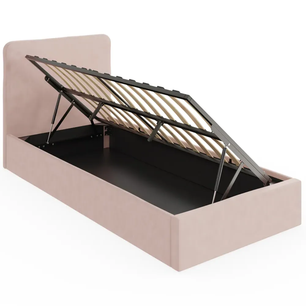 Chiswick Single Ottoman Bed with Storage - Pink