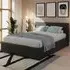 Double End Lift Ottoman Bed with Storage - Black, Faux Leather