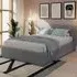 Double End Lift Ottoman Bed with Storage - Grey, Faux Leather
