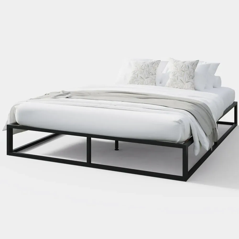 Double Platform Bed Frame - Black, Metal