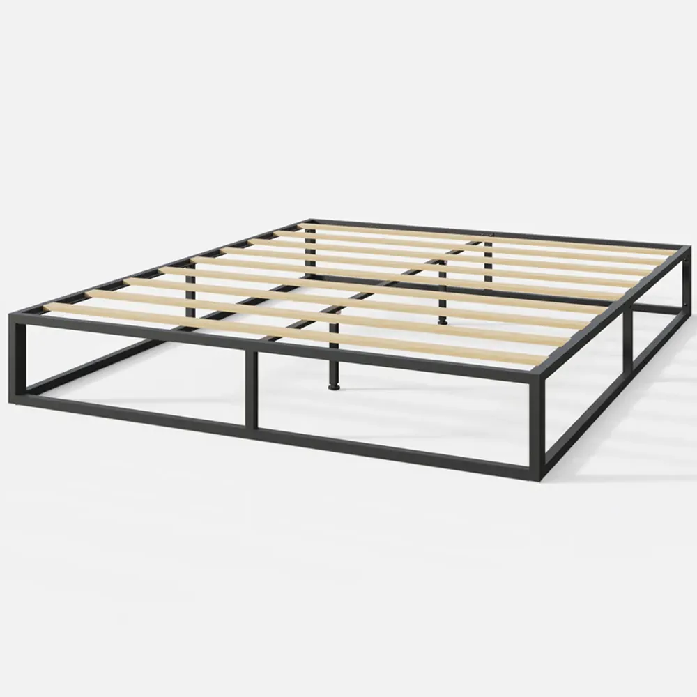 Double Platform Bed Frame - Black, Metal