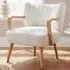 Enzo Accent Chair - Cream, Boucle