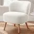 Evie Accent Chair - Cream, Teddy Boucle