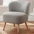 Evie Accent Chair - Grey, Teddy Boucle
