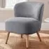 Evie Accent Chair - Grey, Velvet