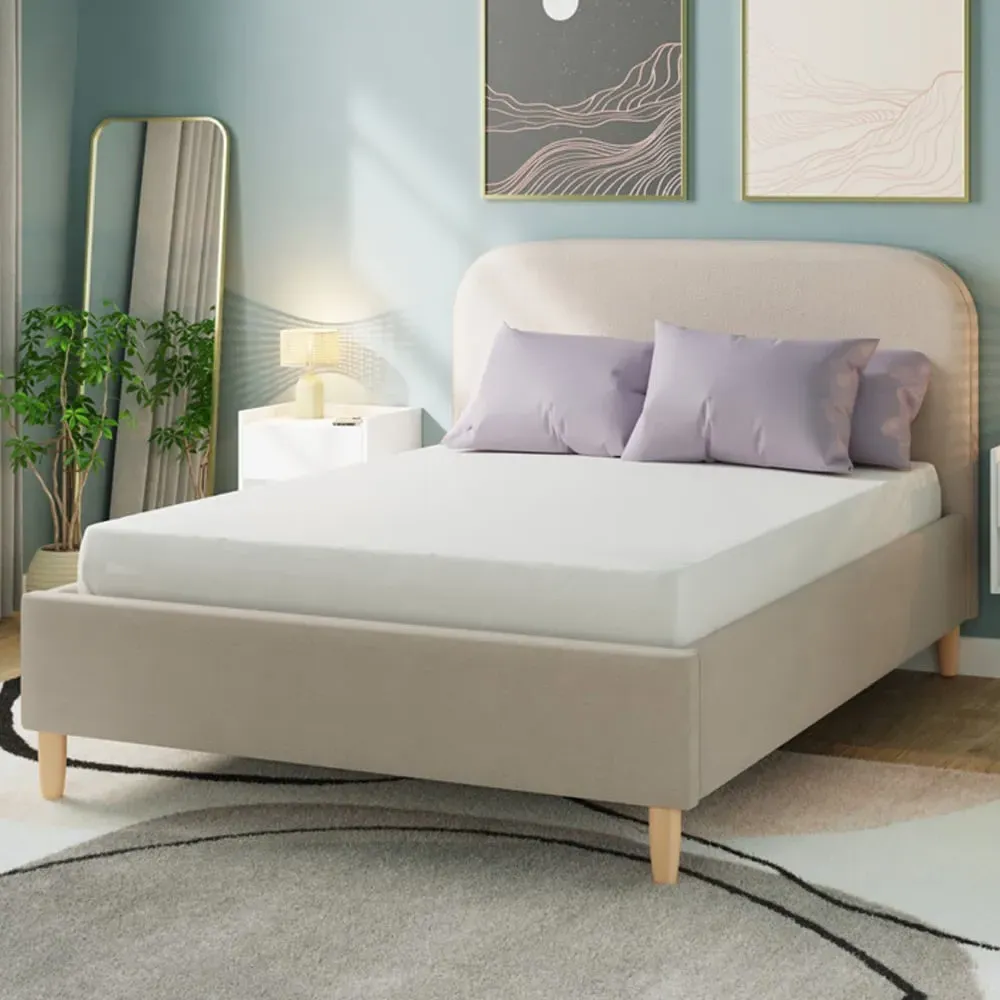 Florence Boucle Double Ottoman Bed - Brown image