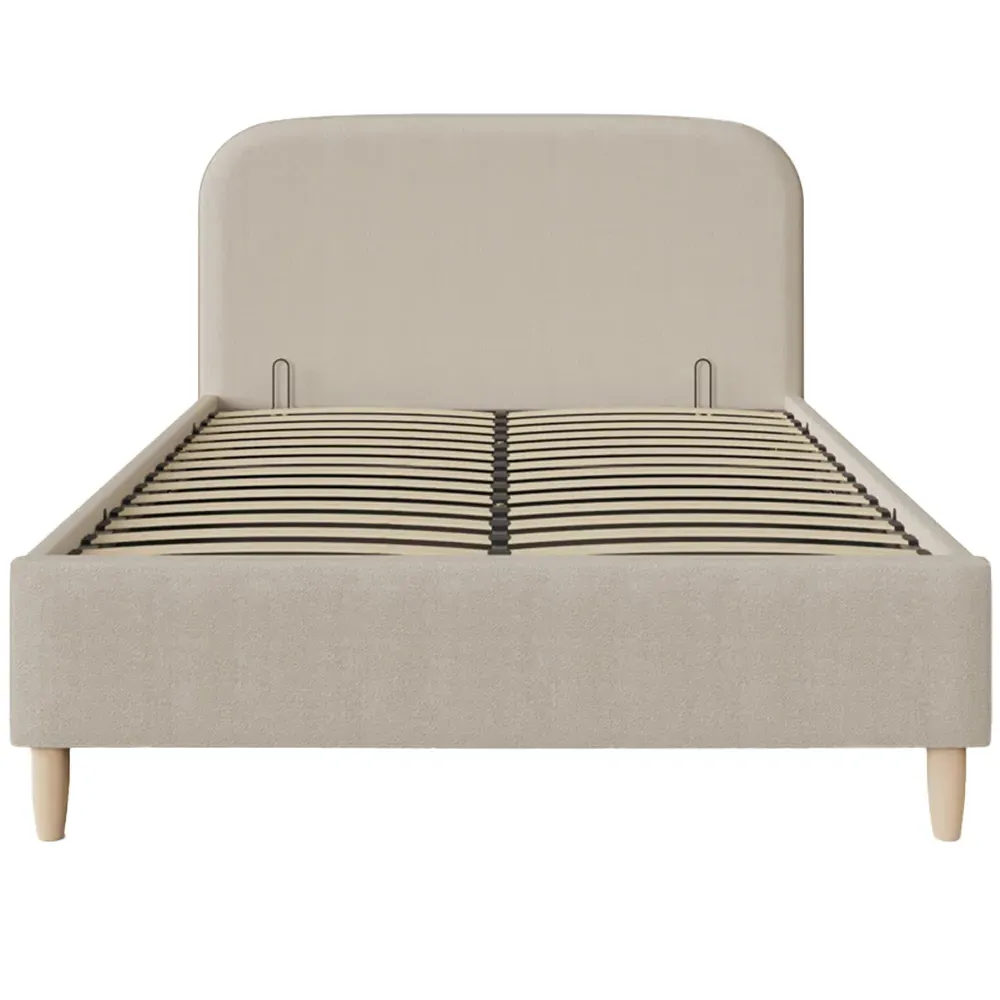 Florence Boucle King Size Ottoman Bed - Brown
