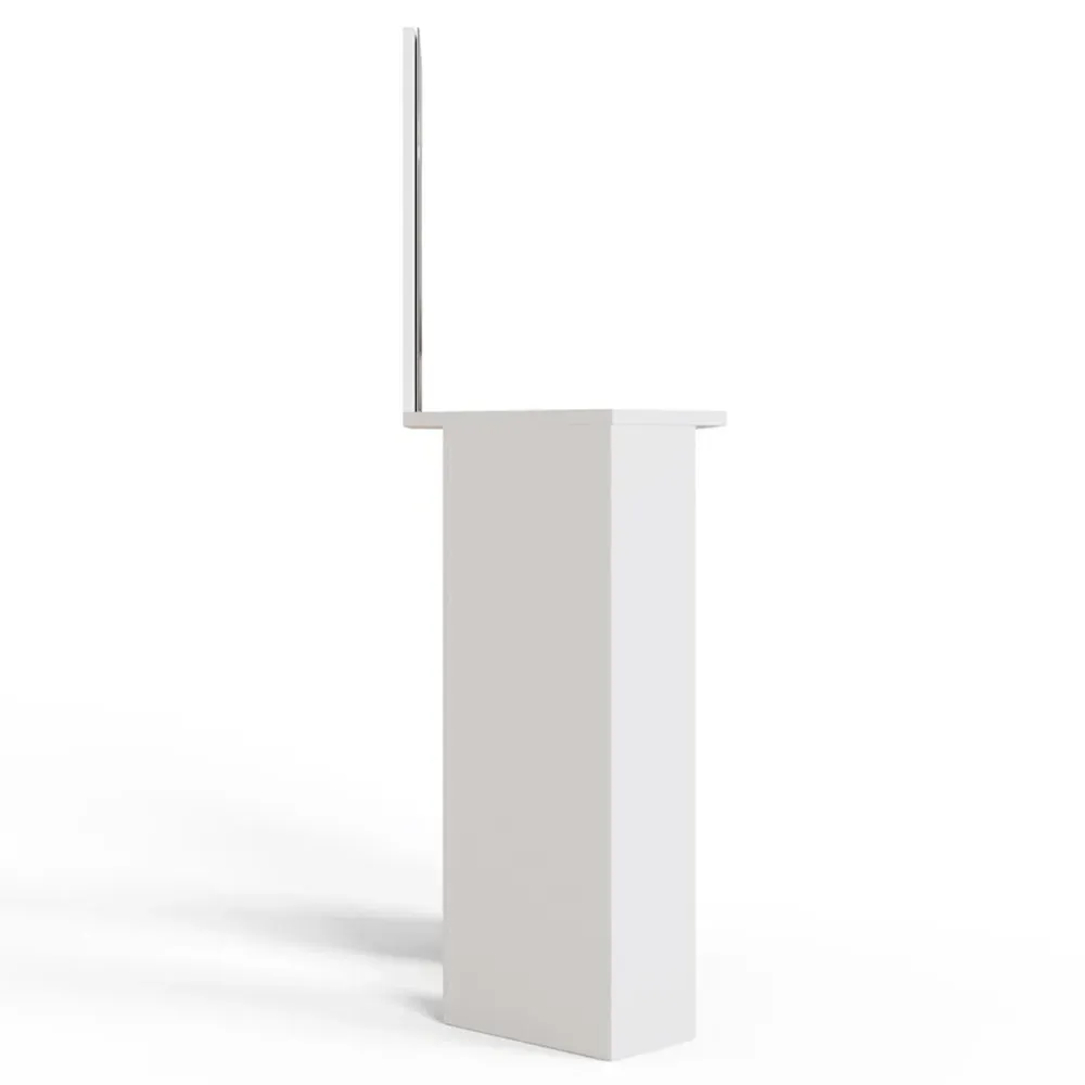 Frances Corner Dressing Table with Mirror - White