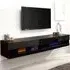 Galicia Large Wall TV Unit with LED - Black
