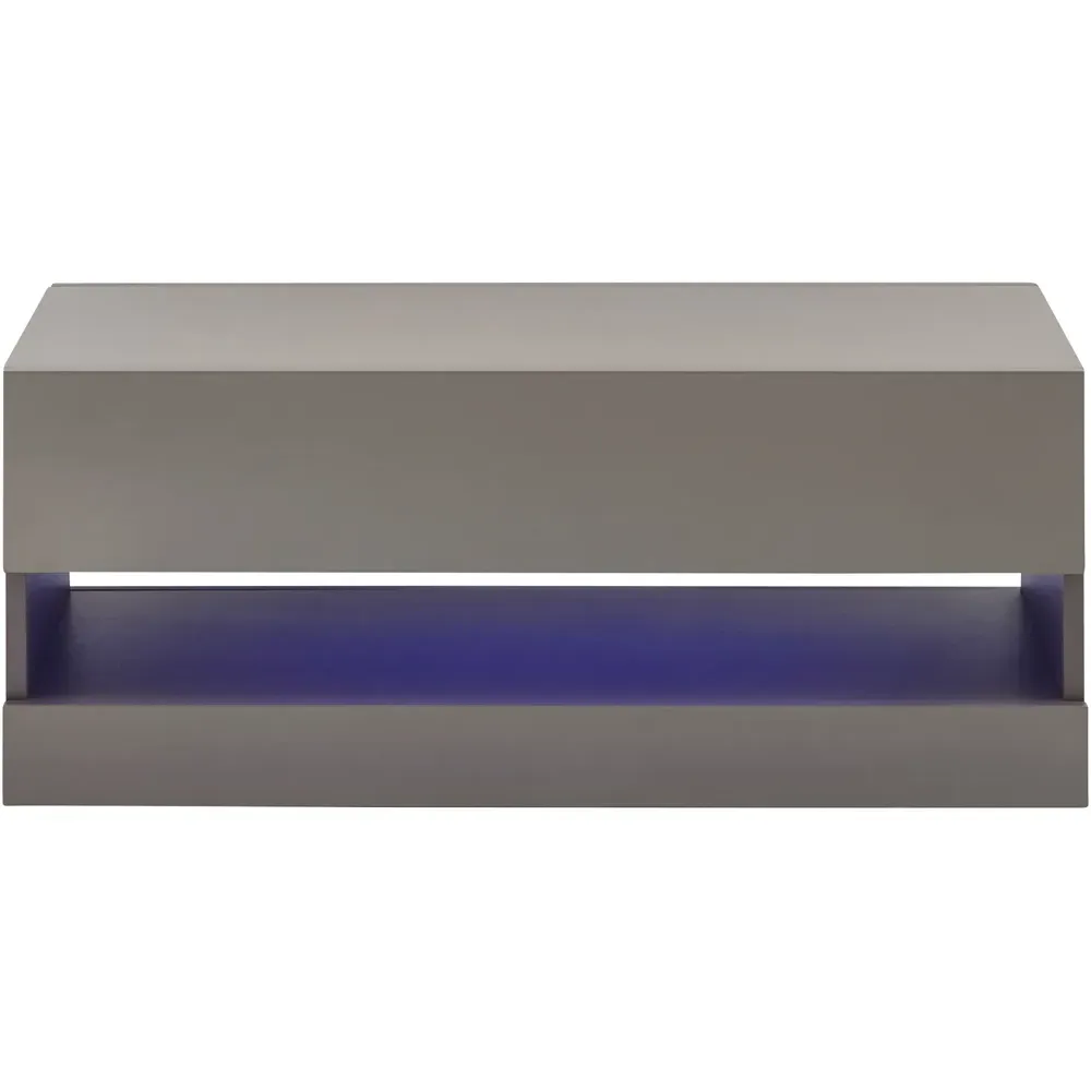 Galicia LED Lift Up Coffee Table with Storage - Grey