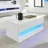 Galicia LED Lift Up Coffee Table with Storage - White