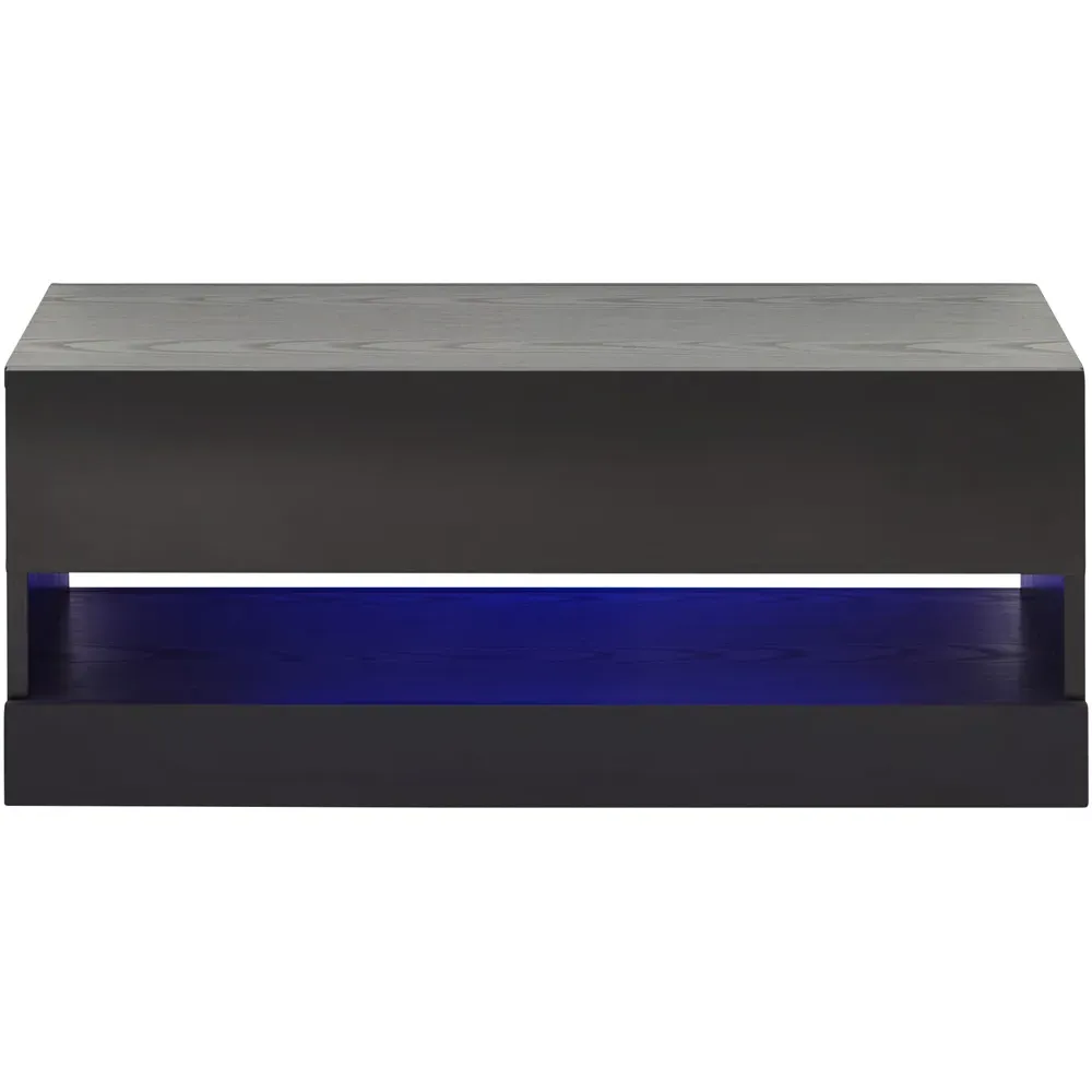 Galicia Lift Up Coffee Table with LED - Black