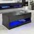 Galicia Lift Up Coffee Table with LED - Black