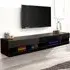 Galicia Medium Wall TV Unit with LED - Black