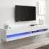 Galicia Medium Wall TV Unit with LED - White