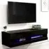 Galicia Small Wall TV Unit with LED - Black