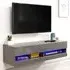 Galicia Small Wall TV Unit with LED - Grey