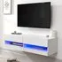 Galicia Small Wall TV Unit with LED - White