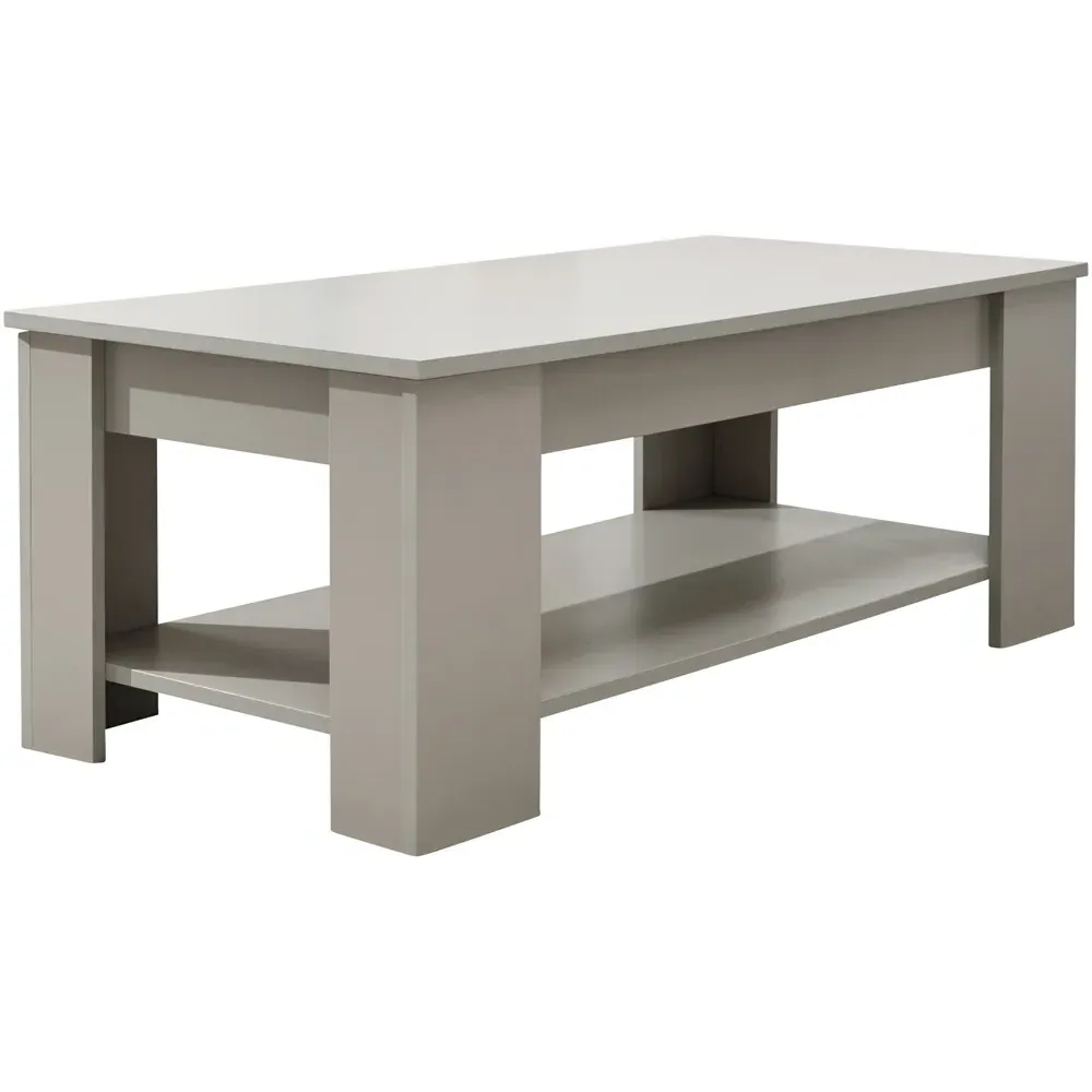 GFW Lift Up Coffee Table with Storage - Grey