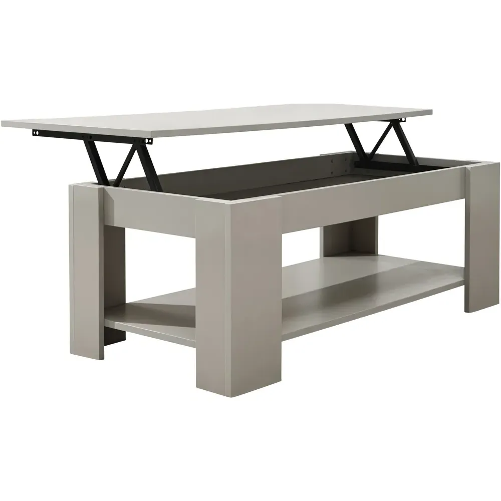 GFW Lift Up Coffee Table with Storage - Grey