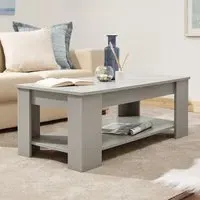 GFW Lift Up Coffee Table with Storage - Grey