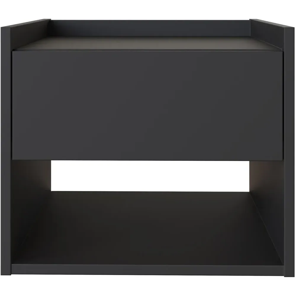 Harmony Wall Mounted Bedside Table Set of 2 - Black