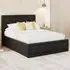 Hollywood Double Ottoman Bed with Storage - Black, Faux Leather