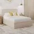 Hollywood Double Ottoman Bed with Storage - Cream, Hopsack
