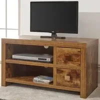 Jakarta 2 Drawer TV Unit - Mango Yellow