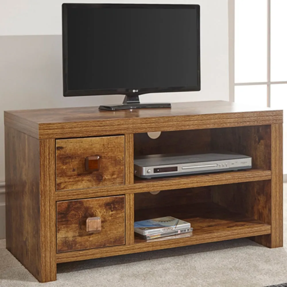 Jakarta 2 Drawer TV Unit - Mango Yellow