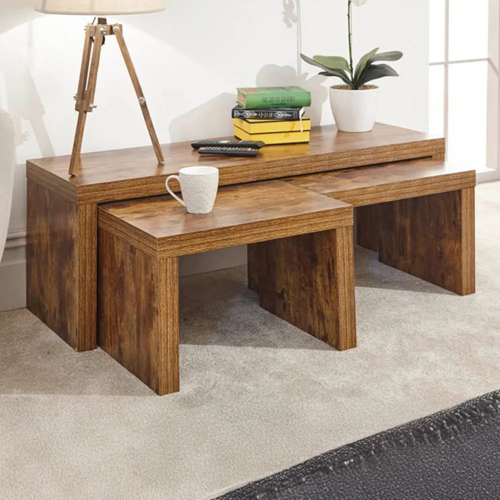 Jakarta Long John Nest of Tables Set of 3 - Mango