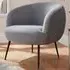 Kamilah Accent Chair - Grey, Velvet
