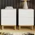 Karla 2 Drawer Bedside Table 2 Pack - White