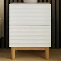 Karla 2 Drawer Bedside Table - White