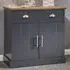 Kendal 2 Door 2 Drawer Compact Sideboard - Blue, Oak