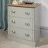 Kendal 3 Drawer Chest of Drawers - Grey, Oak Effect