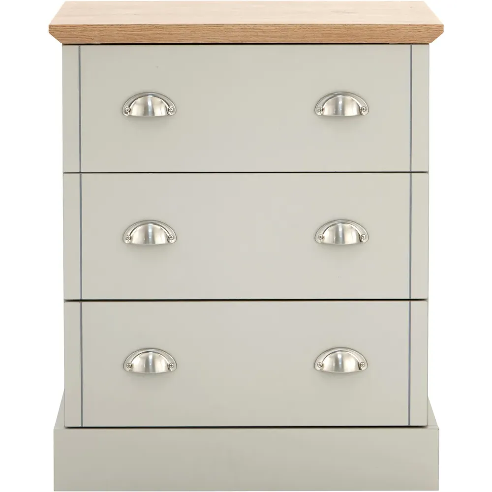 Kendal 3 Piece Bedroom Furniture Set - Grey, Oak