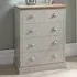 Kendal 5 Drawer Chest of Drawers - Grey, Oak Effect