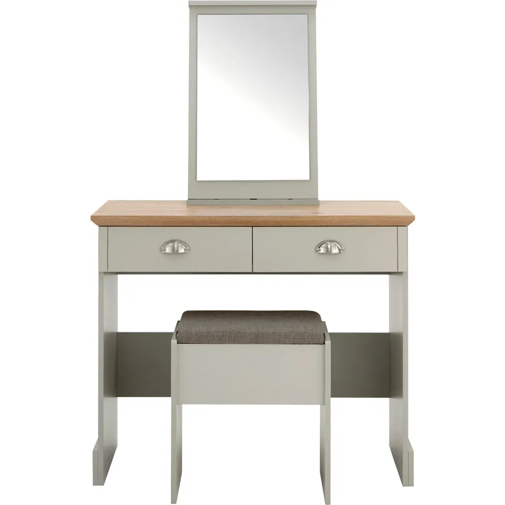 Kendal Dressing Table Set with Mirror - Grey