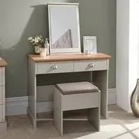 Kendal Dressing Table Set with Mirror - Grey