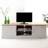 Kendal Large TV Unit with Storage - Grey, Oak